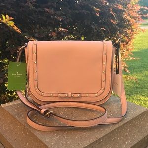 Kate Spade Blush Jeweled Bow Crossbody Bag NEW